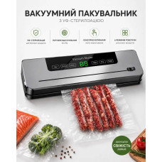 Компактний кухонний вакууматор для їжі — Побутовий вакуумний пакувальник продуктів Компактний кухонний вакууматор для їжі — Побутовий вакуумний пакувальник продуктів