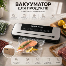 Портативний вакуумний пакувальник для продуктів — Домашній кухонний вакууматор для зберігання їжі Портативний вакуумний пакувальник для продуктів — Домашній кухонний вакууматор для зберігання їжі