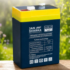 Акумулятор 6В 4,5Ач JANSVARKA для сигналізації, ДБЖ та резервного живлення Акумулятор 6В 4,5Ач JANSVARKA для сигналізації, ДБЖ та резервного живлення