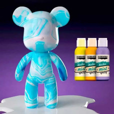 Творчий подарунок «Флюїдний ведмедик Creative Fluid Bear» 23 см (набір 3 фарби)