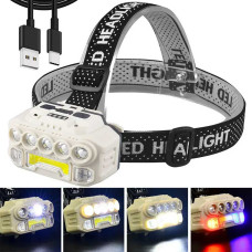 Туристичний та будівельний ліхтар налобний COB+5LED HX 817 Туристичний та будівельний ліхтар налобний COB+5LED HX 817