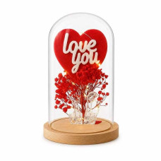 Інтер'єрна фігурка Серце в колбі «Love you» із теплим LED світлом - Декоративний настільний нічник Інтер'єрна фігурка Серце в колбі «Love you» із теплим LED світлом - Декоративний настільний нічник