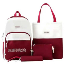 Рюкзак для школи GUIYUBAG MFG-2-613 червоно-білий 4 в 1 — Практичний шкільний набір для дівчинки Рюкзак для школи GUIYUBAG MFG-2-613 червоно-білий 4 в 1 — Практичний шкільний набір для дівчинки
