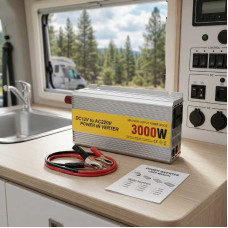 Автомобільний перетворювач 12V на 220V Power Inverter 3000 Вт для дому, кемпінгу та авто