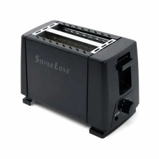 Двослотовий електричний тостер Silver Love QLT-298A 750W - стильний електротостер Двослотовий електричний тостер Silver Love QLT-298A 750W - стильний електротостер