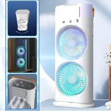 Акумуляторний вентилятор Double-Ended Spray Fan із двома турбінами та автоповоротом