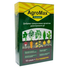 Добриво органічне гранульоване AgroMax 12 пакетів по 32 г
