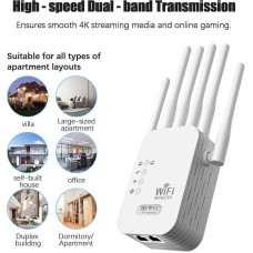Wi-Fi роутер та підсилювач сигналу 2.4G (6 антен) — Бездротовий репітер-маршрутизатор для дому