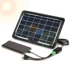 Переносна сонячна батарея 4W CL-642 з кабелем USB — Зарядка для телефону в похід і на природу Переносна сонячна батарея 4W CL-642 з кабелем USB — Зарядка для телефону в похід і на природу