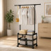 Компактна стійка для одягу та взуття з полицею підлогова SINGLE-POLE SHOE and HAT RACK 107-2