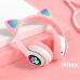 Бездротові навушники з вушками для дитини та смартфона, Гарнітура з LED-підсвіткою, Аксесуар 5819304