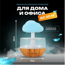 Нічник-зволожувач для спальні та релаксації, Розпилювач з ефектом дощу, Світильник 4819275