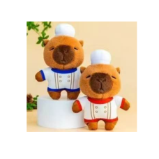 М'яка іграшка з костюмом кухаря, плюшева капібара для дитячих ігор та декору, іграшка-обіймашка 4910385
