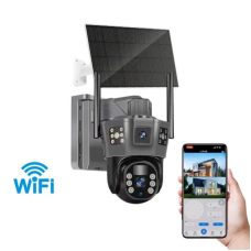 Вулична камера з сонячною панеллю, Поворотна Wi-Fi камера для відеоспостереження, Автономний пристрій 8419357 Вулична камера з сонячною панеллю, Поворотна Wi-Fi камера для відеоспостереження, Автономний пристрій 8419357